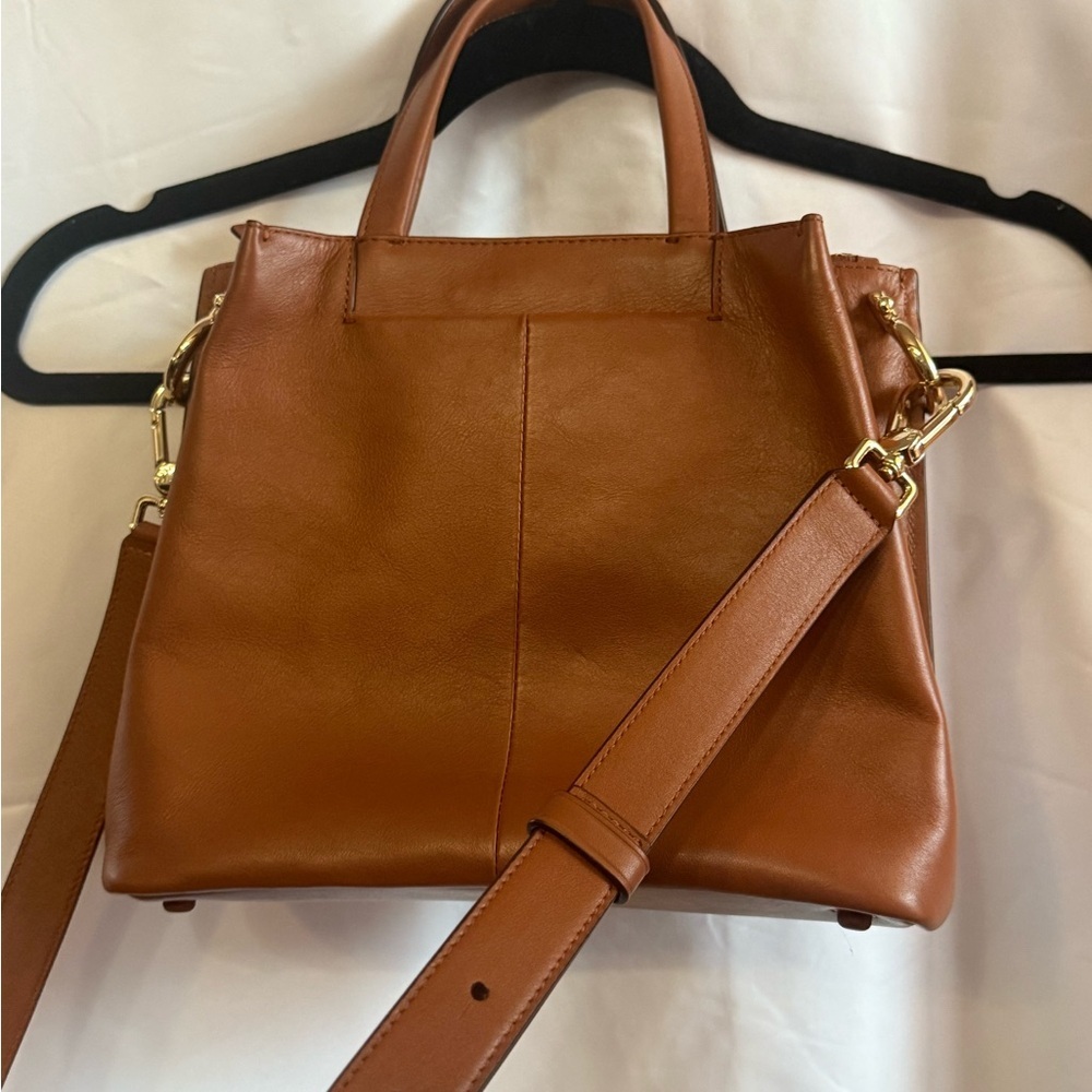 Cole Haan Tan Leather Shoulder Bag - Picture 7 of 9